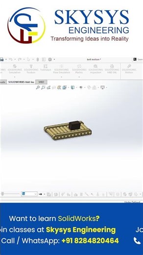 SolidWorks Motion Tutorial | How to Create Motion Study | Skysys Engineering