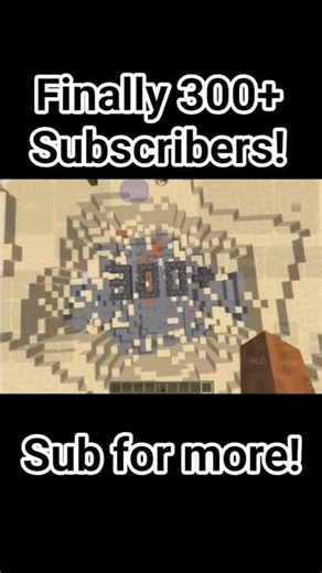 Thank you for 300+ Subscribers! #minecraft, #mcpe, #gaming, #memes, #minecraftmemes, #funnyshorts.
