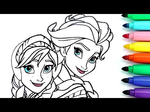 ROTULADOR MÁGICO DE FROZEN CON COLORES DEL ARCOIRIS Y DIBUJOS SORPRESA. Elsa , Ana, Olaf. Magic ink.