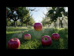 Apple Orchard Tour 🍏 | Beautiful Apple Yard & Ripe Apples Falling | Nature & Fruit Garden