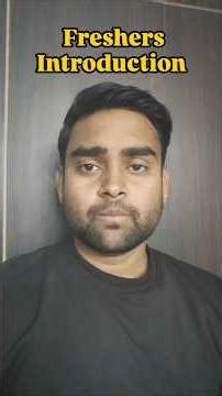 How to give an introduction as a Fresher in IT 🤔 #introduction #shorts #freshers