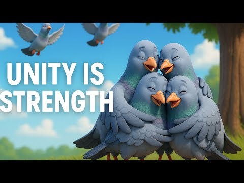 A flock of pigeons Story#Unity of pigeons saves their life from trapped net#motivanastory