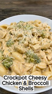 52K views · 301 reactions | Crockpot Cheesy Chicken & Broccoli Shells...