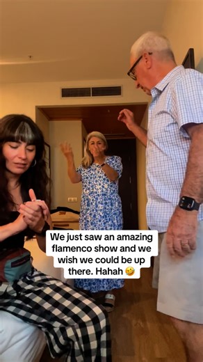 60K views · 1.3K reactions | My parents and I just saw a beautiful flamenco show and we tried our best to reenact. 藍藍藍 | Melissa Villaseñor | Facebook