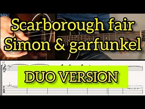 SCARBOROUGH FAIR/SIMON&GARFUNKEL/Ben-T-Zik Guitar duo tutorial #6 SCORE/TAB (easy version)