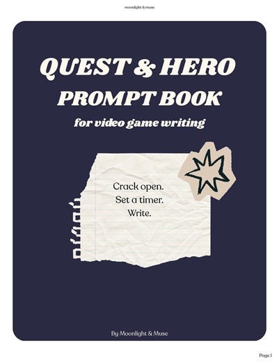 Quest & Hero Prompts • Video Game Writing Workbook - Etsy