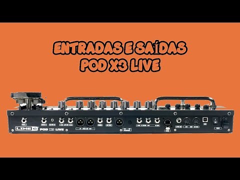All input and output connections of the POD X3 LIVE