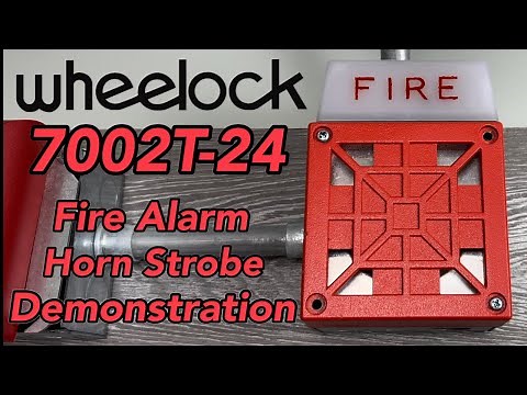 Wheelock 7002T-24 Fire Alarm Horn Strobe Demonstration
