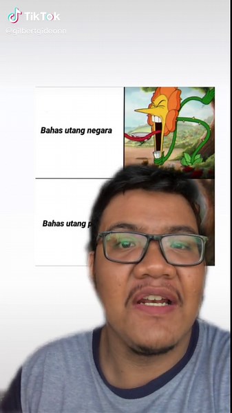 Cartoon Flower Character in Lush Green Landscape