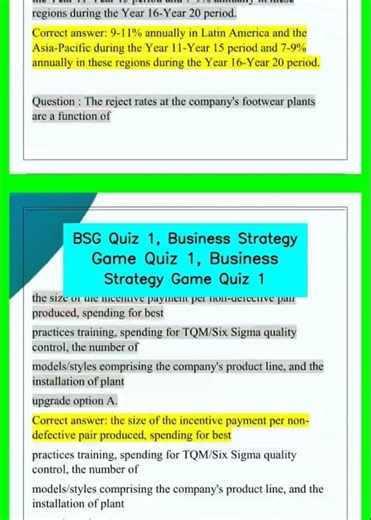 BSG Quiz 1, Business Strategy Game Quiz 1, Business Strategy Game Quiz 1 video
