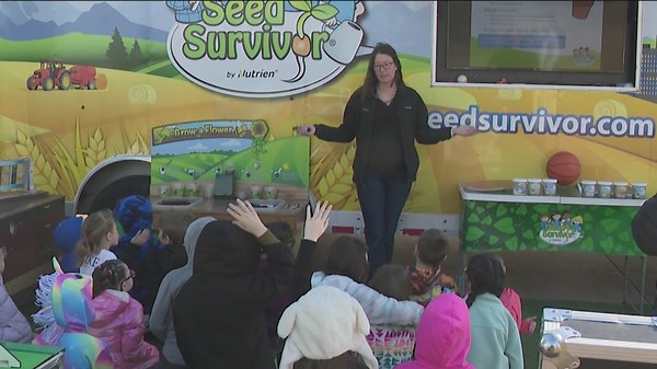 Mobile agriculture classroom visiting Iowa schools