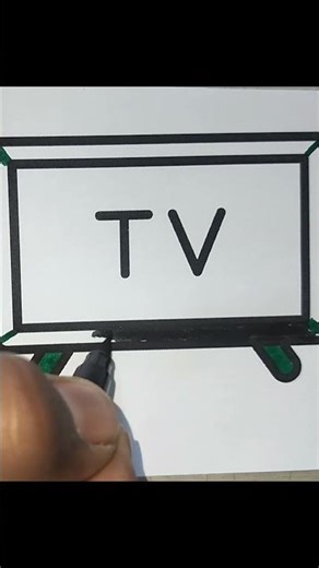 Title: Amazing TV Drawing ✨ Easy Step-by-Step Sketch | Simple Art Tutorial 📺