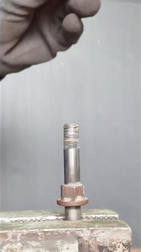 i tried to making thread on bolt 12/1.25mm #experiment #shorts