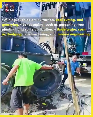Watch How Hydraulic Square Drum Cutter Digs Deep for Beam Construction.😱 #diggingdeep #HydraulicSquareDrumCutter | Fun club
