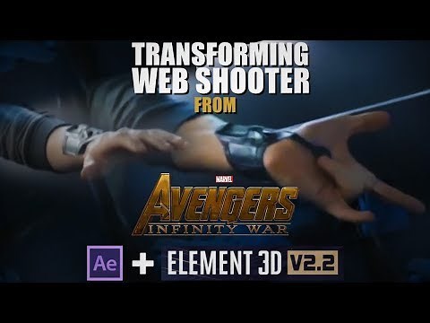 Spider Man Transforming Web Shooter TUTORIAL | Adobe After Effects and Element 3D
