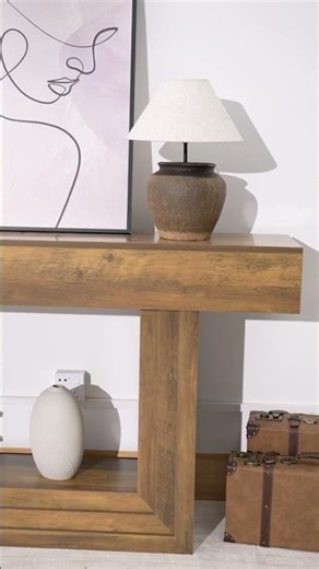 Rustic-Chic Console Table: Warmth + Function in One 🐾