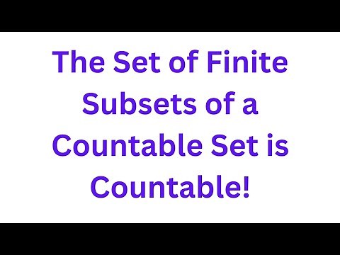 Collection of Finite Subsets is Countable