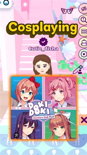 Cosplaying DDLC in Vortella's DressUp 📚🖋️ ‪@vortellas‬ #ddlc #justmonika #cosplay #viral #fypシ 🤍