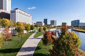 Scioto Mile Promenade in Columbus, USA