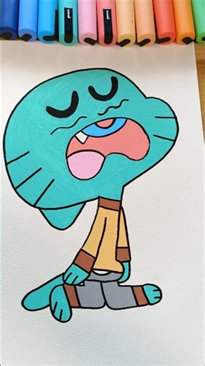Drawing Gumball with Posca Makers!!#Gumball#posca
