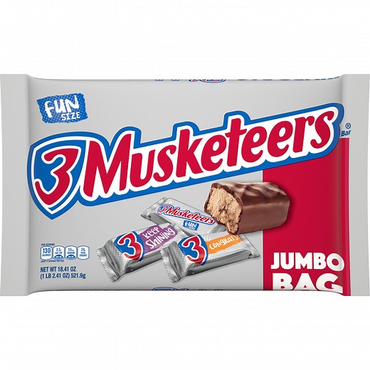 3 Musketeers Fun Size Milk Chocolate Candy Bars - 18.41 oz - Walmart.com