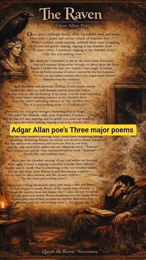The Dark Beauty of Edgar Allan Poe - The Bells • The Raven • Annabel Lee #literature #poems #shorts