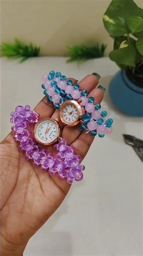 DIY Beaded Bracelet Watch | Handmade Jewelry Idea #shorts