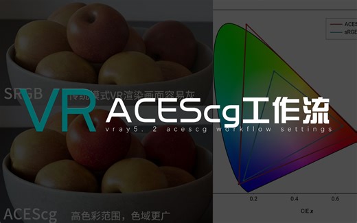 【VR】ACEScg工作流设置（解决vray渲染灰）