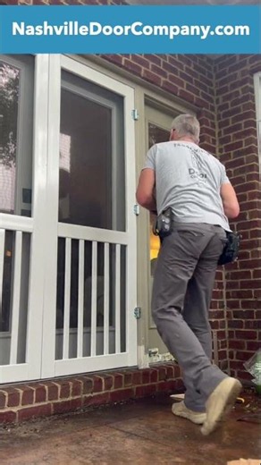 How to install double screen doors over French doors