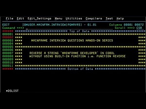 COBOL Practical 1: Reverse a string using cobol