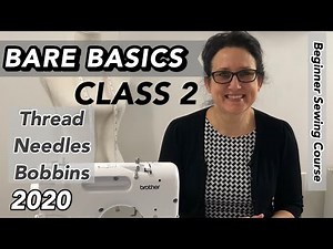 How to thread a sewing machine - wind a bobbin / Learn to sew class / Basics of Sewing Machine