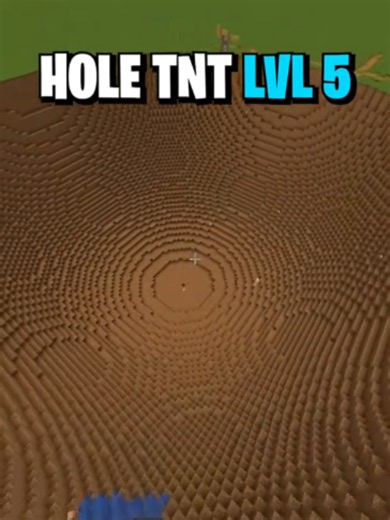 Minecraft Hole TNT Level 1 vs Level 5