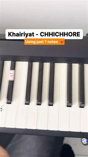 khairiyat-Simple piano tutorial #piano #shorts