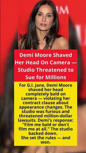 Demi Moore Shaved Her Head On Camera Studio Threatened to Sue for Millions #news #movie #1970s