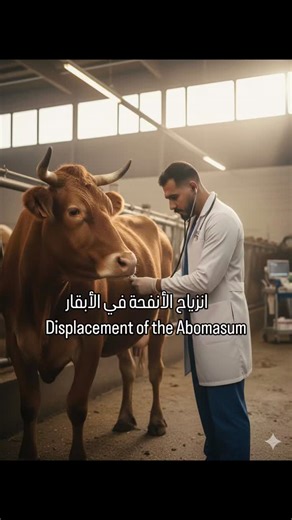 ‎الدكتور علي كريم | Dr. Ali Kareem‎ on Instagram‎: "انزياح الأنفحة (Displacement of the Abomasum) في الأبقار مرض حديث نسبيًا يرافق تكثيف إنتاج الحليب. نسبة حدوثه: 10-15% من الأبقار عالية الإنتاج في السنوات الأخيرة. من أخطر أمراض الأبقار وغالبًا ما تكون نتيجته مميتة. يلاحظ بشكل خاص: في الأبقار عالية الإنتاجية. بعد الولادة (النفاس). في بداية الإدرار. معدل الحدوث: 4-12% حسب السلالة، مستوى الإنتاج، ونوع التغذية. الأشكال السريرية: الانزياح الأيسر للأنفحة (LDA) – الأكثر شيوعًا (75% من الحالات). الانزي