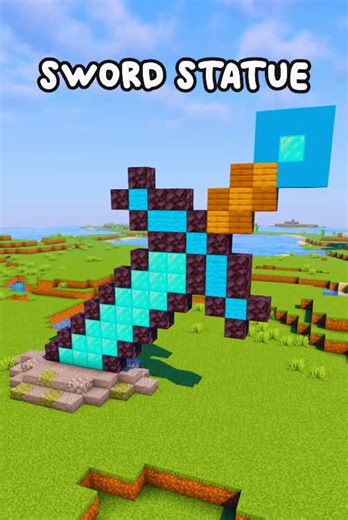 Giant Sword Statue Build in Minecraft