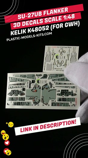SU 27UB Flanker Interior 3D Decals for GWH Scale 148 KeliK K48052 #aircraftmodel #148scale #3ddecals