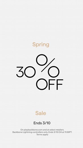Spring Sale unlocked 🔓 Save 30% on Backbone One for iPhone (Lightning) on PlayBackbone.com for a limited time only! #Backbone #discount | Backbone