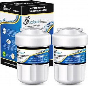 EXCELPURE RWF0600A Replacement for PC75009, HDX FMG-1, GSE25GSHECSS, 197D6321P006, RWF1060, WSG-1, WFC1201, WS613B-A, Kenmore 46-9996, CF8, WF287, Compatible with MWF Refrigerator Water Filter, 2PACK