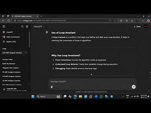 2.8 - Loop Invariant, Use of Loop Invariant, Prove that an Algorithm is Correct - ADA