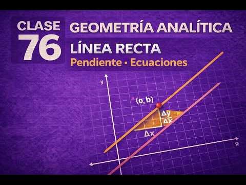 🧮 Clase 76 – Geometría Analítica (Línea Recta, Pendiente y Ecuaciones) | Matemáticas Desde Cero