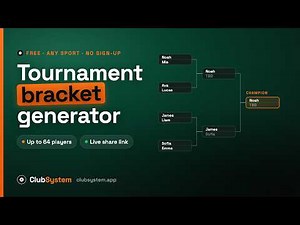 Free Tournament Bracket Generator — Single-Elimination Bracket in Under a Minute