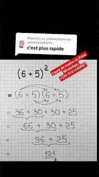 identité remarquable #viral #maths #education #mathematica #fonction #algebra