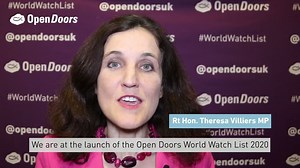2.7K views · 118 reactions | The Open Doors World Watch List 2020 Parliamentary launch was hosted by Theresa Villiers. In this clip, she explains why the report is important and comments on both the persecution of Christians around the world and the encouraging signs of hope for the future. | Open Doors UK & Ireland | Facebook