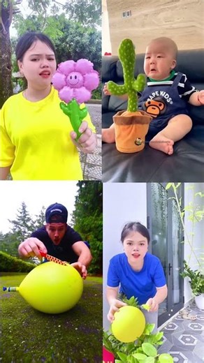 Don't Scare The Baby! 🌵🎈 Funny Toys & Balloon Pranks
