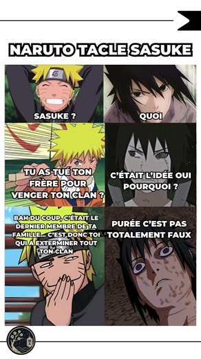 Naruto tacle Sasuke sur le clan Uchiha
