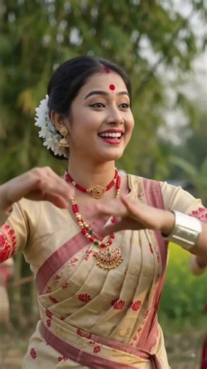 Beautiful Assamese Folk Dance | Traditional Bihu Cultural Festival | Cinematic AI Video | 4K HDR