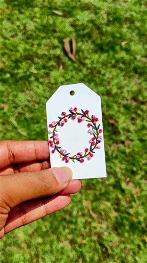Mini Thread Art Bookmark 💖 | Satisfying & Easy DIY Craft Idea! #diy #shorts