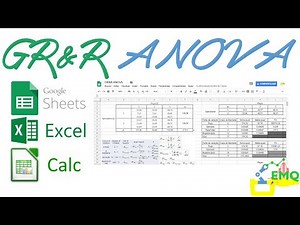 MSA #1: GR&R método ANOVA. google sheets, MS excel e libreoffice calc