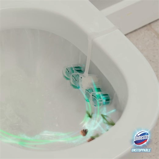 Experience the ultimate limescale protection power of Domestos toilet rim blocks and supercharge every flush with a rich foam that keeps your toilet bowl sparkling clean and bursting with the fresh, long-lasting, scent of pine! Buy yours today:https://bit.ly/3WbWaYd #Unstoppable #Domestos | Domestos